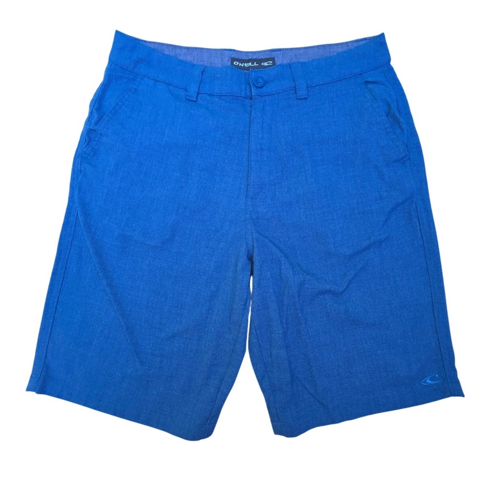 ONeill Mens Blue Heathered Hybrid Stretch Board Shorts Size 32 4-Pocket Surf